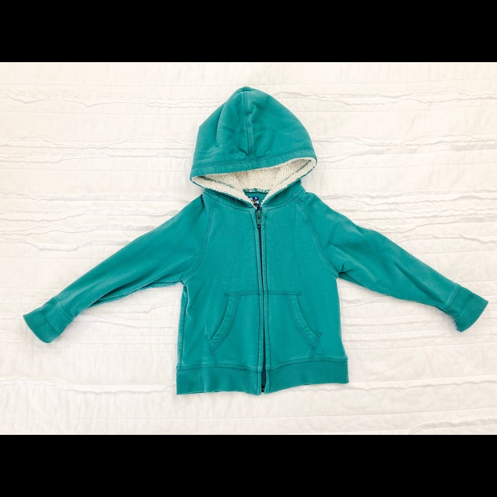 Fleece zip hoodie by Kickee Pants